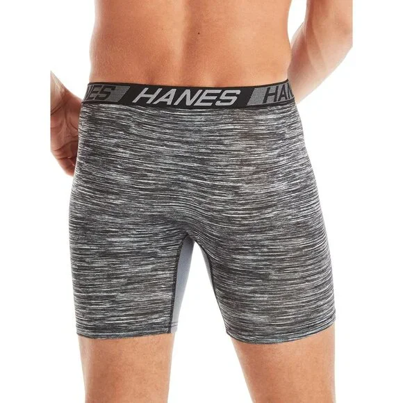 NWT Hanes Men's X-Temp Total Support Pouch Long Leg Boxer Briefs – 3-Pack - Picture 7 of 7